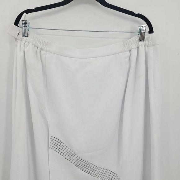 Vintage 80's Lisa Renee Bridal Skirt Set 18W White‎ Rhinestones 2pc Elvis Vegas - Picture 17 of 17